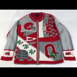 Birch Bro’s. Ohio State Football Cardigan Sweater